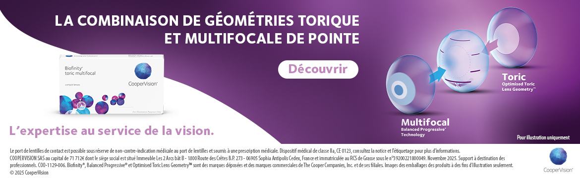 Banniere Biofinity toric multifocal